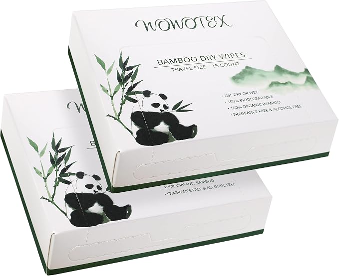 WOWOTEX Travel Size Disposable Face Towels, Ultra Soft Dry Wipes, Travel & by WOWOTEX