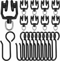 Jetec 120 Pcs Curtain Track Hooks Rollers Ceiling Mount S Hooks, Straight by Jetec