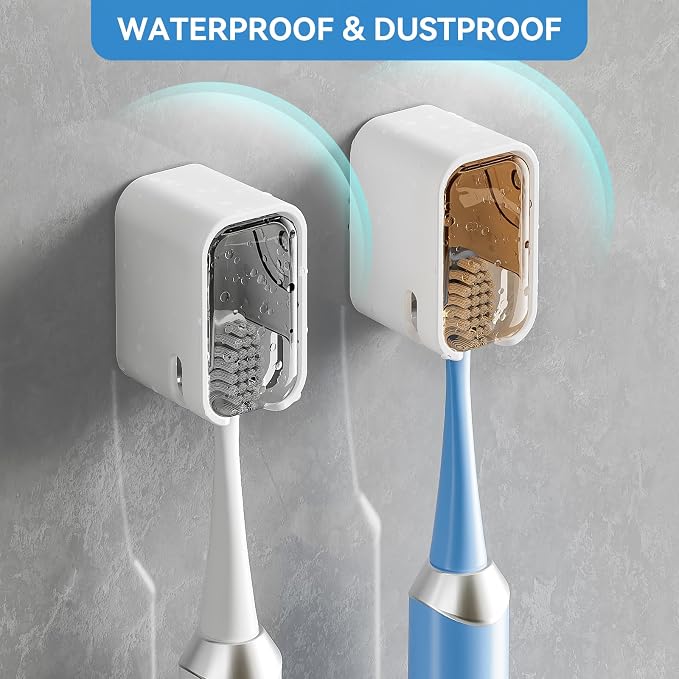 MOPMS Single Slot Toothbrush Holders Wall Mounted - Image 3