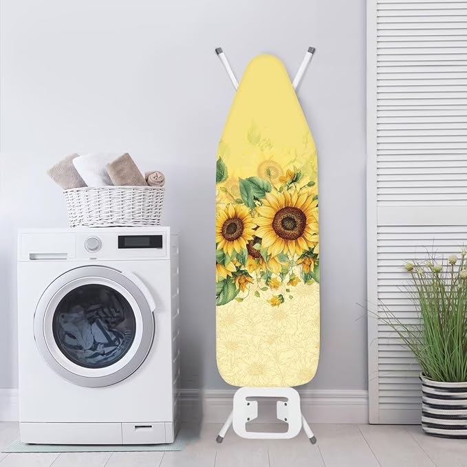 Yellow Sunflower Ironing Board Cover Art Floral Iron Pad Covers Padding - Image 3