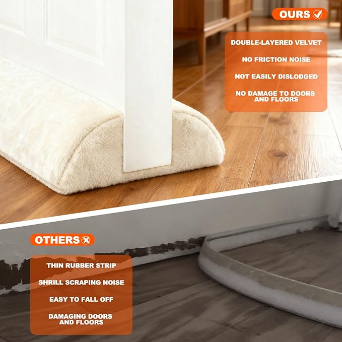 GDHOMM Door Draft Stopper for Bottom of Door, Adjustable Door Sweep Door Draft - Image 4