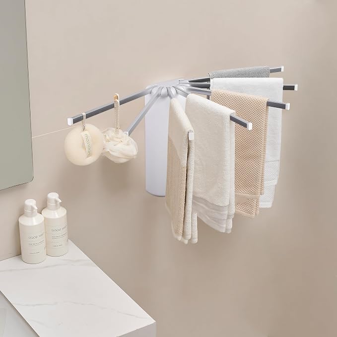 RFOUO Wall Mounted Clothes Drying Rack Tripod, Foldable Drying Rack, Wall - Image 6