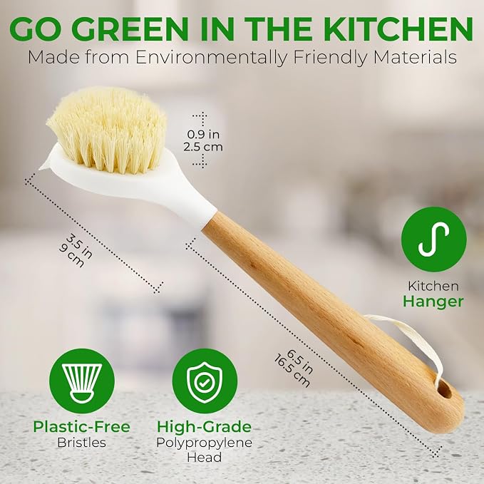 AIRNEX Wooden Dish Brush Set of 2 - Image 2