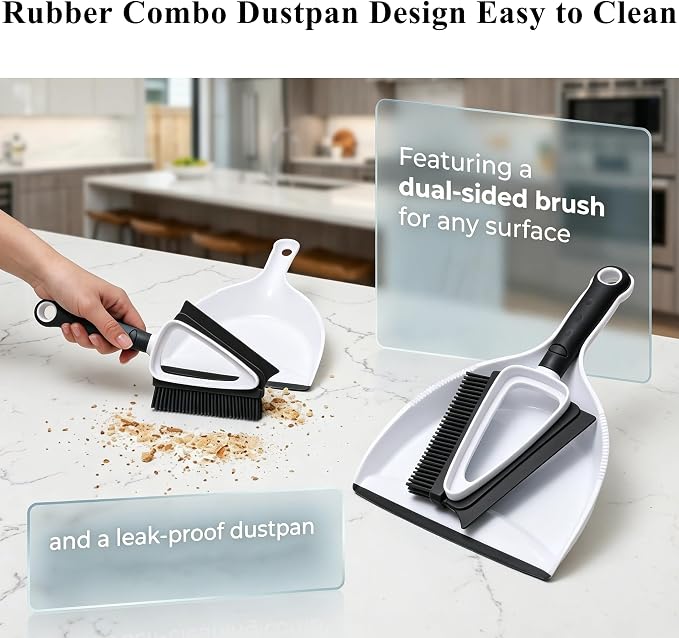 Pet Hair Removal Brush with Mini Dustpan – Double Sided, Soft Rubber - Image 7