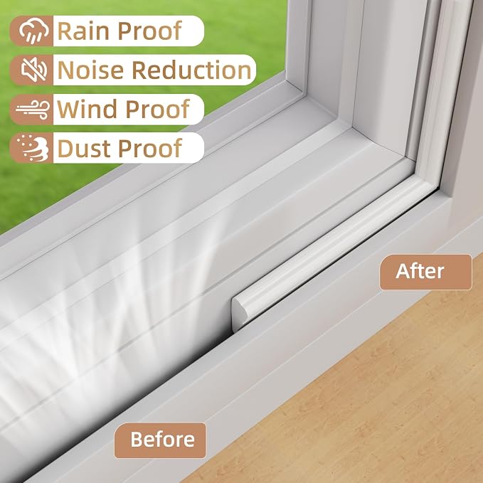Kneelisa 3Pcs×196” Wedge-Shape Foam Window Weather Stripping Door Seal | - Image 7