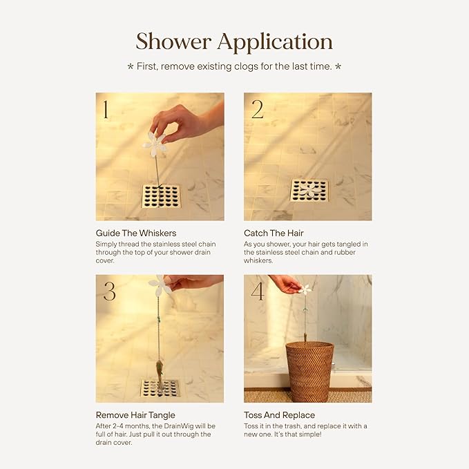 Shower Drain Hair Catcher – Disposable Bathroom Hair Trap, Helps Prevent Clogs - Image 4