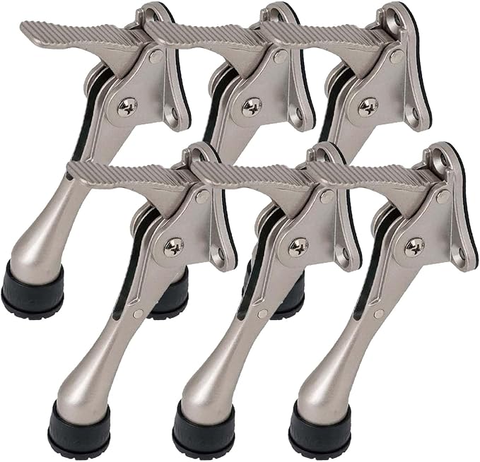 HASHI 4 Inch Kickdown Door Stopper, One Touch Step-On Door Holder, Adjustable by HASHI