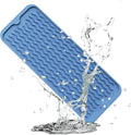 ZLR Small Dish Drying Mat for Kitchen Counter, Lichen Blue | Narrow Silicone by ZLR