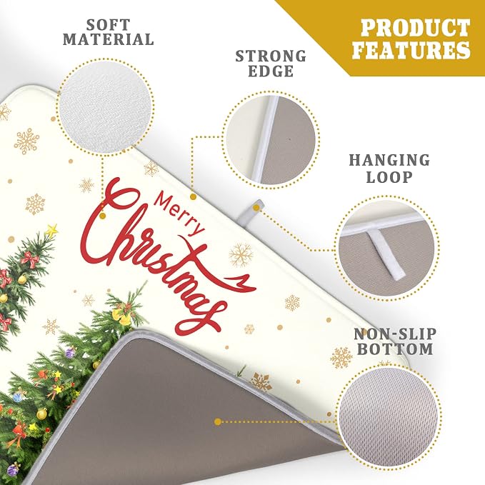 Kawani Christmas Tree Dish Drying Mat 18x24 - Image 4