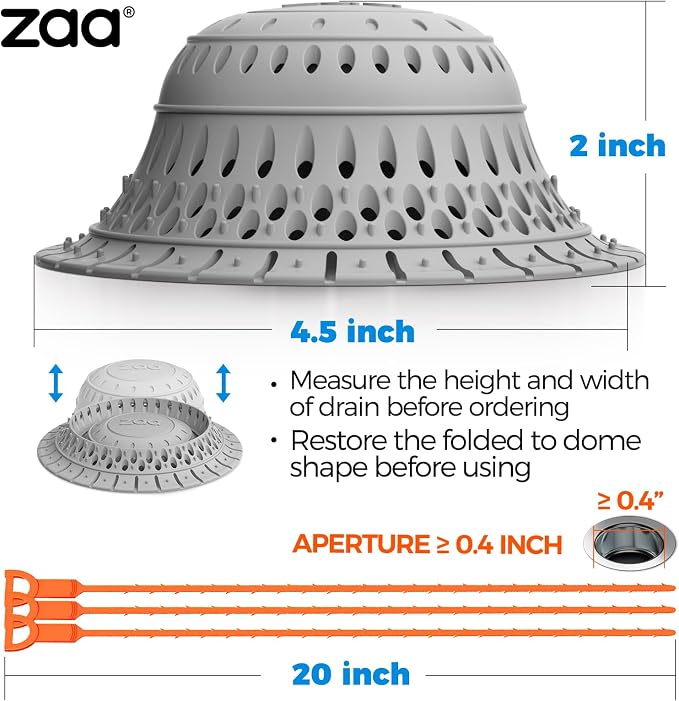 Bathtub Drain Strainer Silicone Bathroom Stopper Fixture Accessories | 5 pcs - Image 6