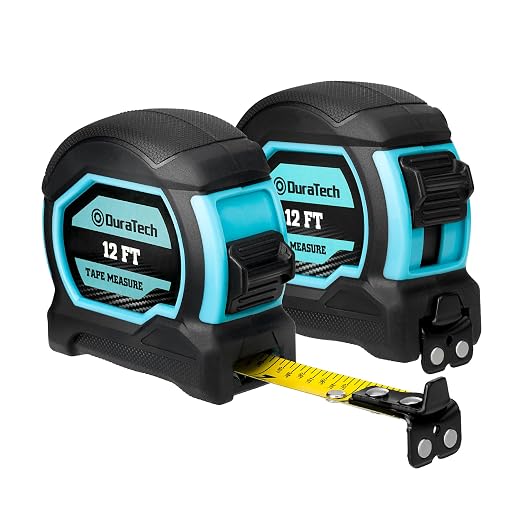 DURATECH 12FT Magnetic Double-Sided Tape Measure, Easy Read Measuring by DURATECH