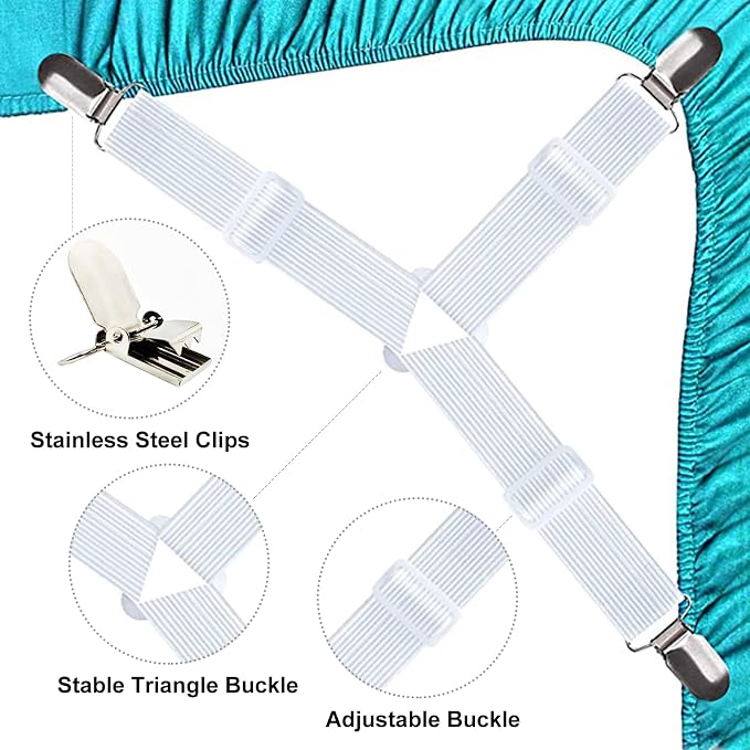 Fitted Bed Sheet Straps: Sheet Holder Suspenders - Image 5