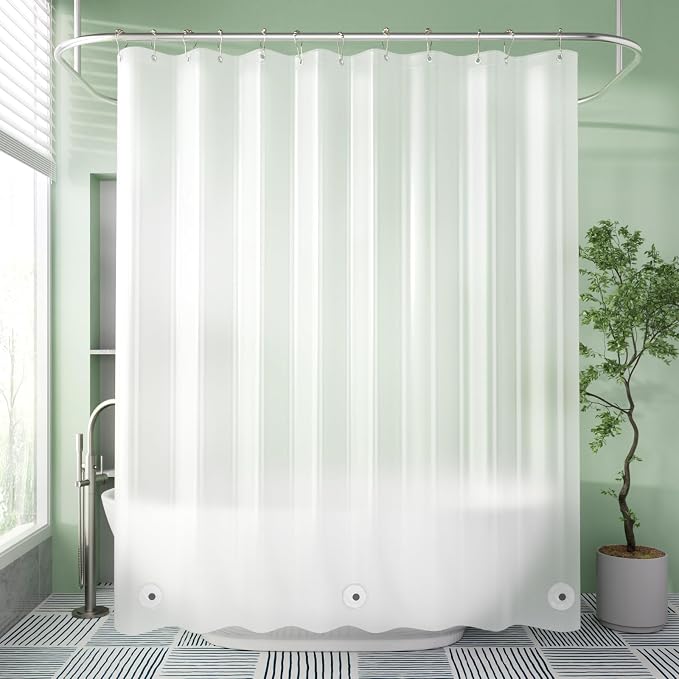 AmazerBath Extra Long Shower Curtain Liner, Plastic Shower Liner 84 Inches Long - Image 9