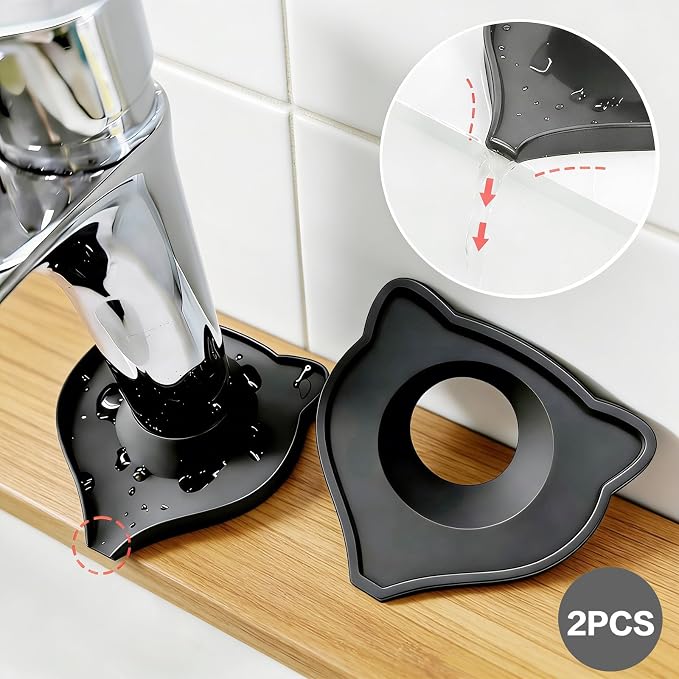 Compact Silicone Kitchen Sink Faucet Splash Proof Mat, Tap Water Diversion - Image 2