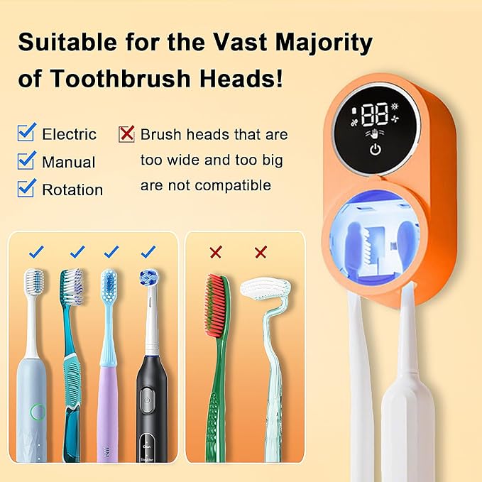Toothbrush Holder and Cleaner Razor Holder/Dryer Light Cleaning and Air Drying - Image 6