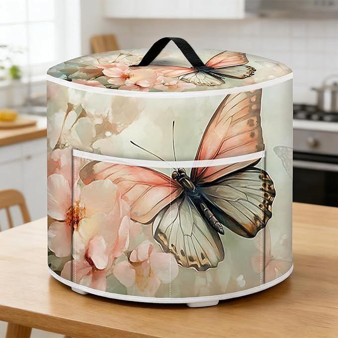 Air Fryer Dust Cover with Top Handle and Storage Bag, Compatible with Rice Cookers, Pressure Cookers, Slow Cookers and Air Fryers, Available in 3-Quart, 6-Quart and 8-Quart Sizes.