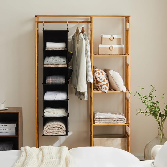 YOUDENOVA Hanging Closet Organizer and Storage, 2 Packs, 2 Side Pockets - Image 4