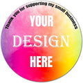 Custom 100-500 Stickers with Any Image Logo and Text. Business Logo Thank You Labels (Circle, 4 Inch)