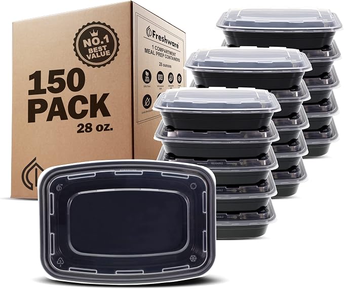 Freshware Meal Prep Containers 1 Compartment Food Storage Containers by Freshware