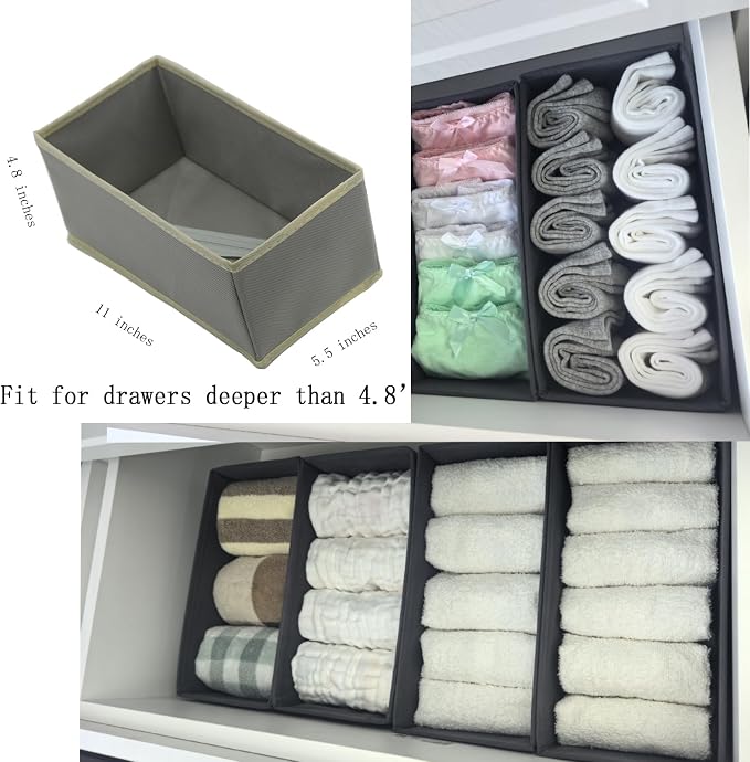 Bructhun Sock Drawer Organizer 9 Pack - Image 4