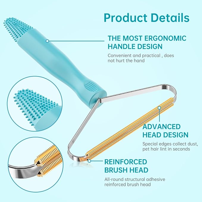 3-Pack Pet Hair Removal Tool, Dog & Cat Hair Remover, Carpet Rake | Fur Removal - Image 3