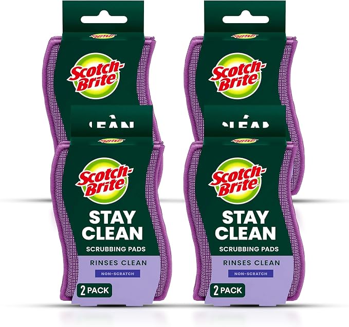 Scotch-Brite Clean & Rinse Non-Scratch Scrub Sponges – Dual-Sided Scrubber by Unknown