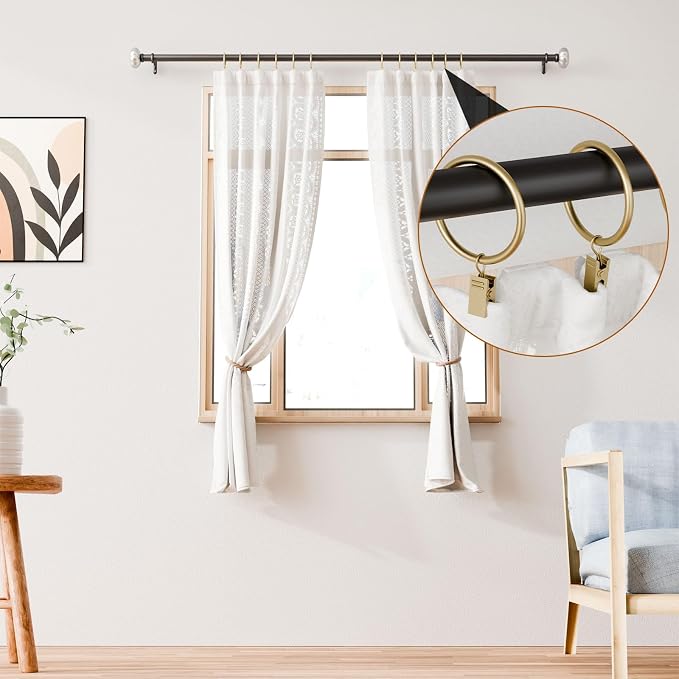 24 Pack Gold Metal Curtain Rings - Image 5
