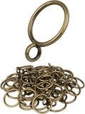 Curtain Rings with Eyelets, 48 Pack Metal Drapery Rings by Unknown