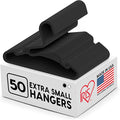 IRIS USA Extra Small Hangers 50 Pack, 11.87" W x 6.75" H, Shoulder Grooves by IRISUSA