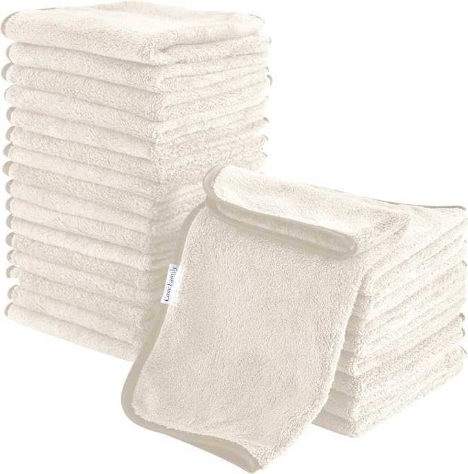 Cosy Family 24 Pack Soft Washcloths Set by Cosy+Family