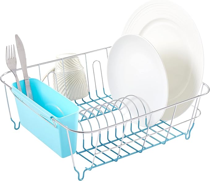 Sweet Home Collection 2 Piece Dish Drying Rack Set Drainer by SweetHomeCollection