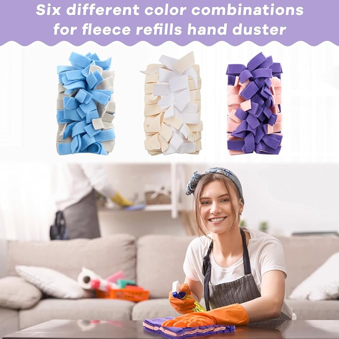 Zubebe 3 Pcs Reusable Duster Refills Fleece, Classic Color | Soft Polyester - Image 5
