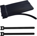 8 Inches 60 PCS Black Reusable Cable Ties, Cable Organizer, Cord Wrap and Hook by Unknown