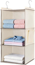 Hanging Closet Organizer and Shelves, 3 Shelves by BOOMIBOO