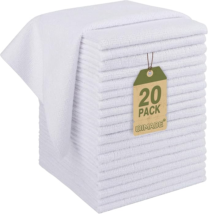 UNIMADE Microfiber Cleaning Cloth, 20 Pack Reusable Microfiber Towels by Unimade