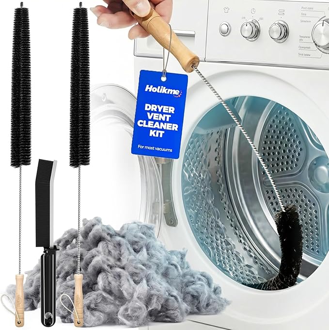 Holikme Dryer Vent Cleaner Kit, Flexible Nylon Bristles by Holikme