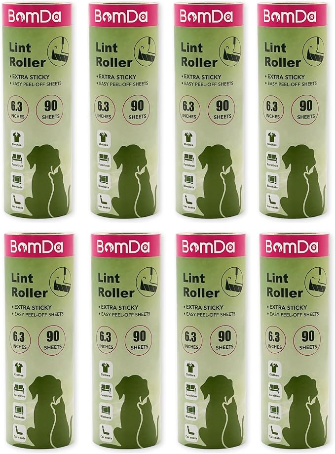 Extra Sticky Large Surface Lint Roller, 6.3''Wide Roller by BomDa