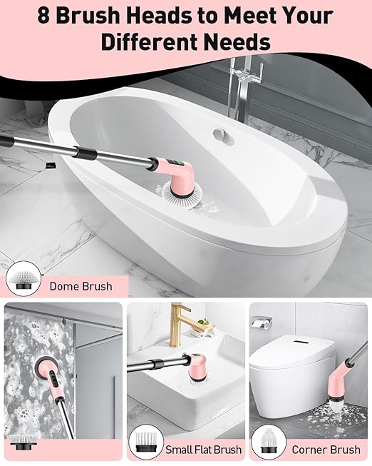 Electric Spin Scrubber for Bathroom, Shower Scrubber - Image 4