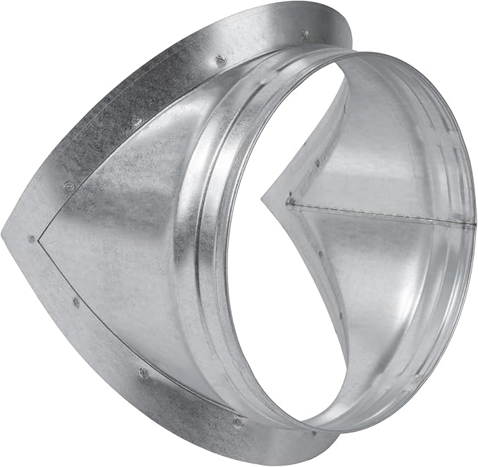 Galvanized Steel Saddle Takeoff – Round 90 Degree Splitter for 8” Duct with 8" Outlet Branch Connector - Range Hood Duct Adapter - Heavy Duty Supply/Exhaust Air Ventilation Duct Work Collar