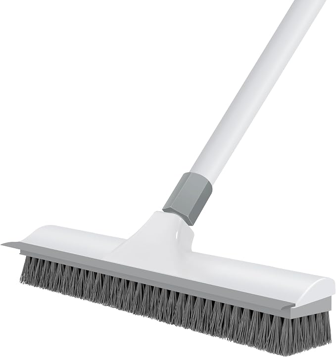 Yolaist 60 inch Long Handle Floor Scrub Brush, 2 in 1 Heavy Duty Hard Bristle by Yolaist