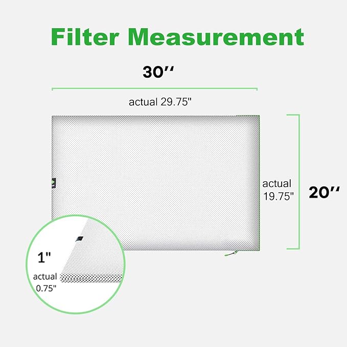 Reair 20x30x1 Air filter, Washable and Reusable Air Filter 20x30x1 for AC HVAC Furnace, MERV 8 Air Filters Machine Washable & Dryer Friendly, AC Furnace Air Filter