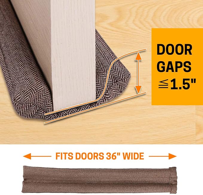 36 Inch Under Door Stopper, Door Noise Blocker | Double Sided Door Stopper - Image 5