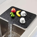 Silicone Dish Drying Mat for Kitchen Counter, Hangable & Roll-Up for by SCYFREID