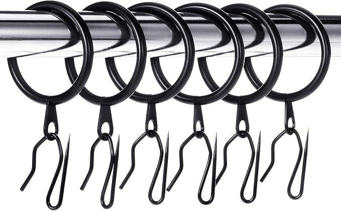 Hotop 30 Pcs Metal Curtain Rings by HOTOP