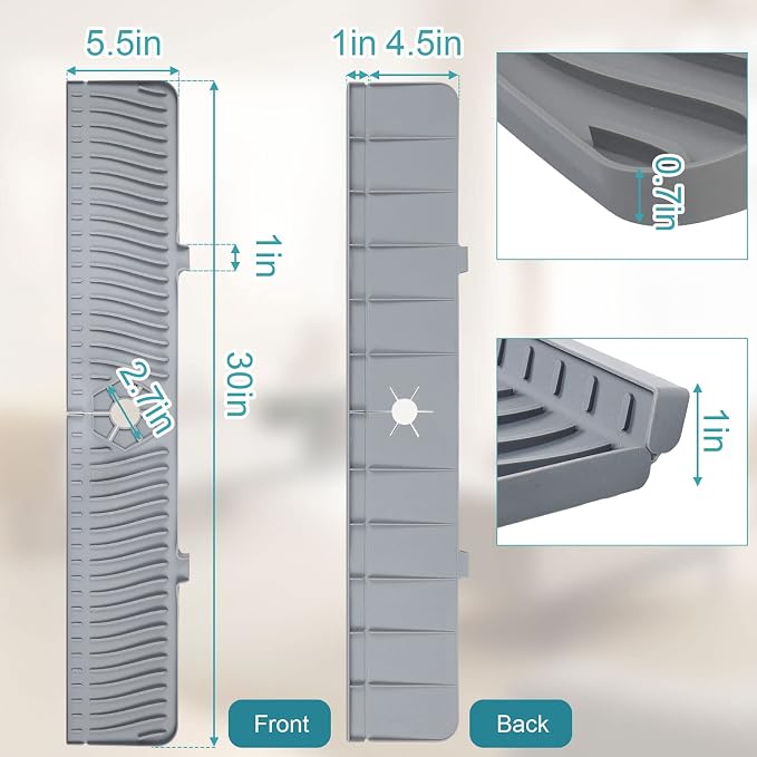 30 Inch Kitchen Sink Splash Guard, Large Size Faucet Mat - Image 3