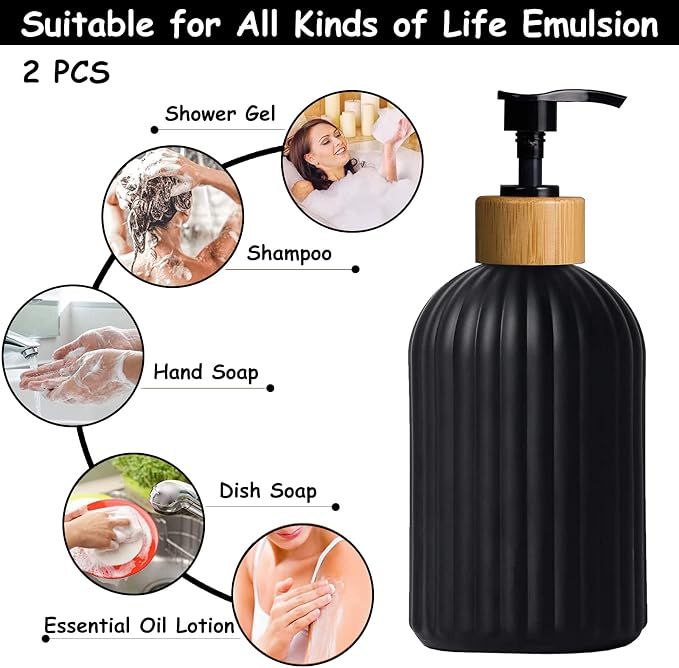 YYTSGG Black Glass Soap Dispenser Set - Image 4