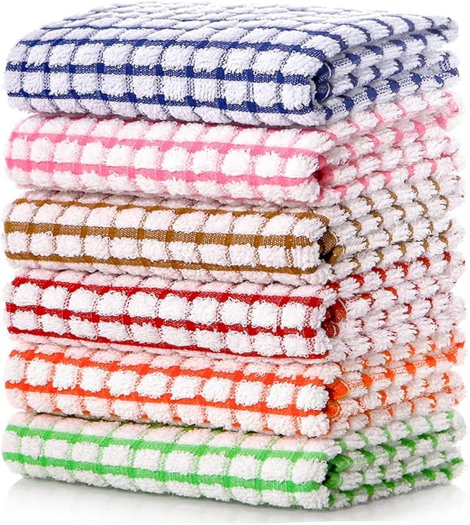 LAZI Kitchen Dish Towels, 16 Inch x 25 Inch Bulk Cotton Kitchen Towels - Image 2