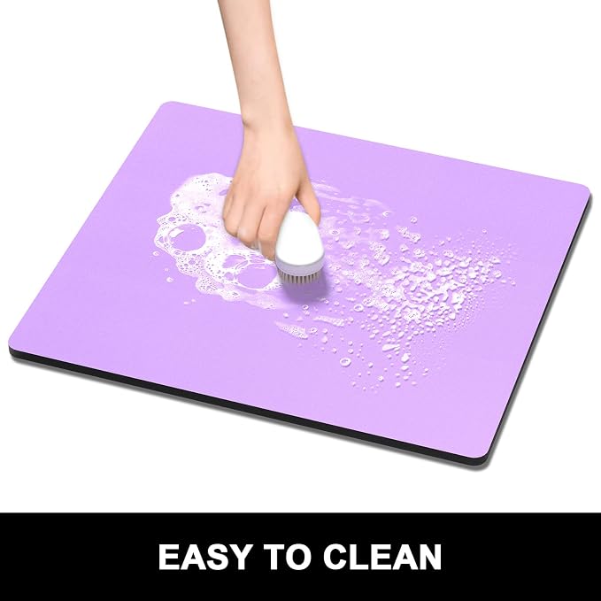 Rnivvi Dish Drying Mat for Kitchen Counter, 16 x 18" Cute Absorbent Heat - Image 6