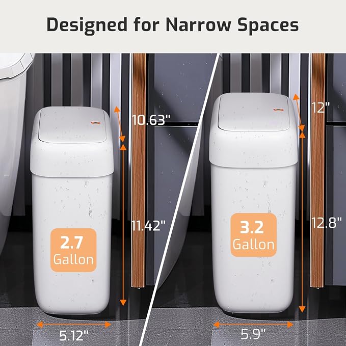 2 Pack Small Bathroom Trash Can - Image 3
