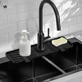 Silicone Faucet Mat for Kitchen Sink – Gen 3 10° Slope Splash Guard by Meiliweser